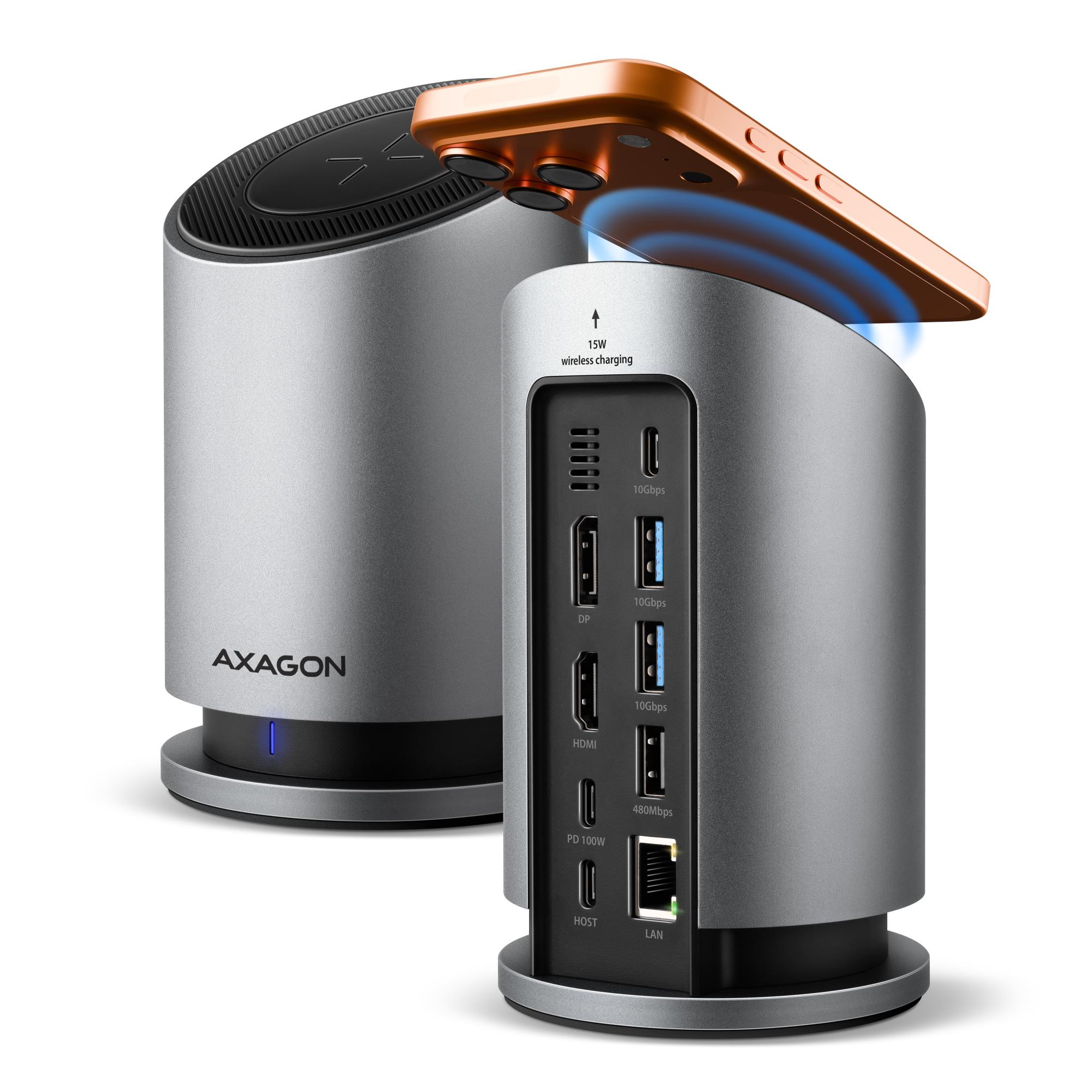 I/O HUB USB-C 9IN1 WRL/0.6M HMC-WL9 AXAGON - Pilt 3