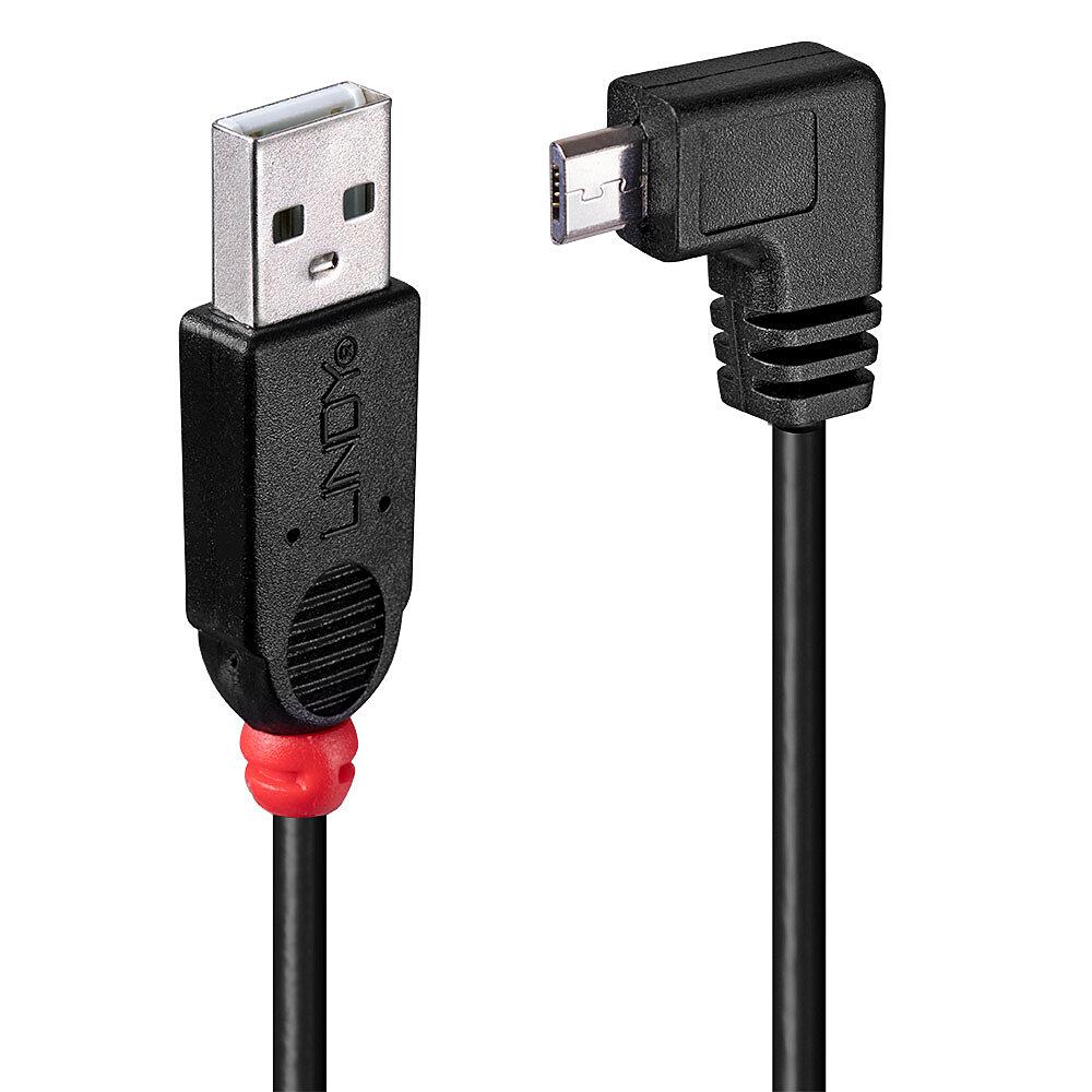 CABLE USB2 A TO MICRO-B 0.5M/90 DEGREE 31975 LINDY — изображение 3