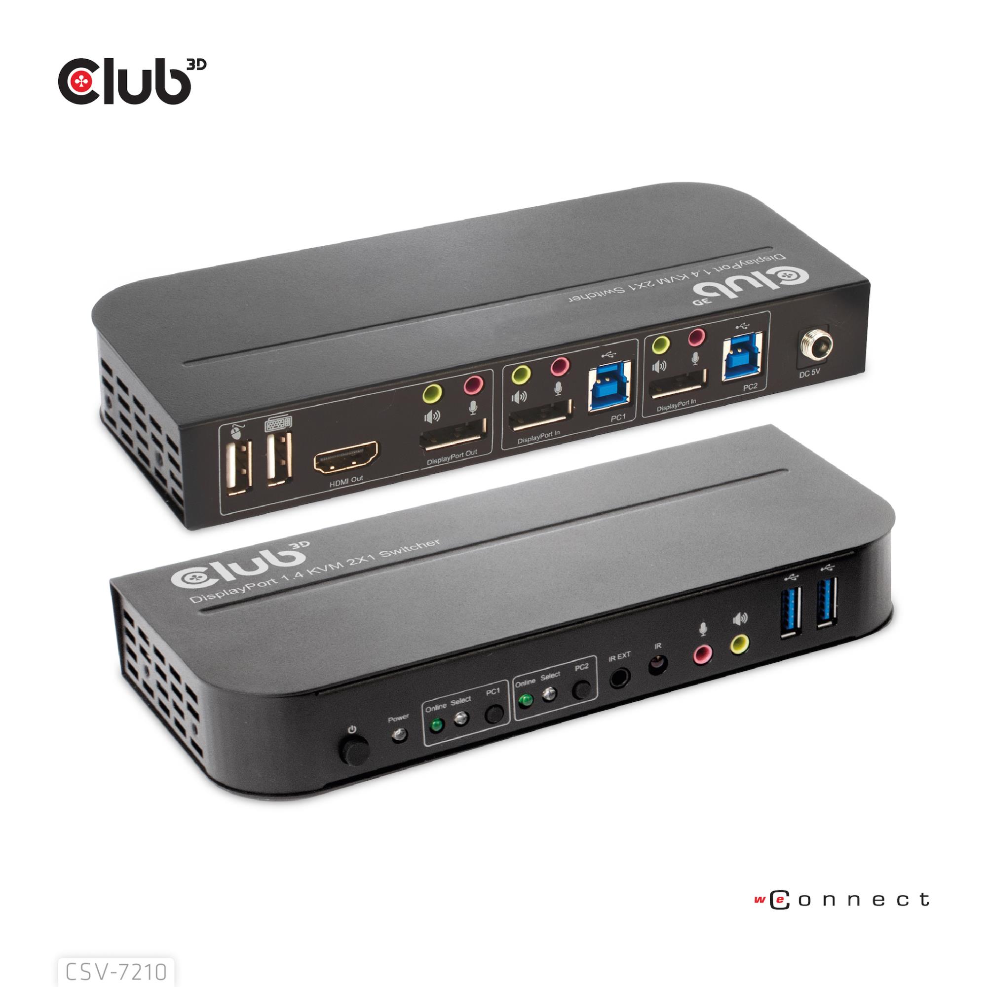 VIDEO SWITCH KVM DP/HDMI/CSV-7210 CLUB3D - Image 3