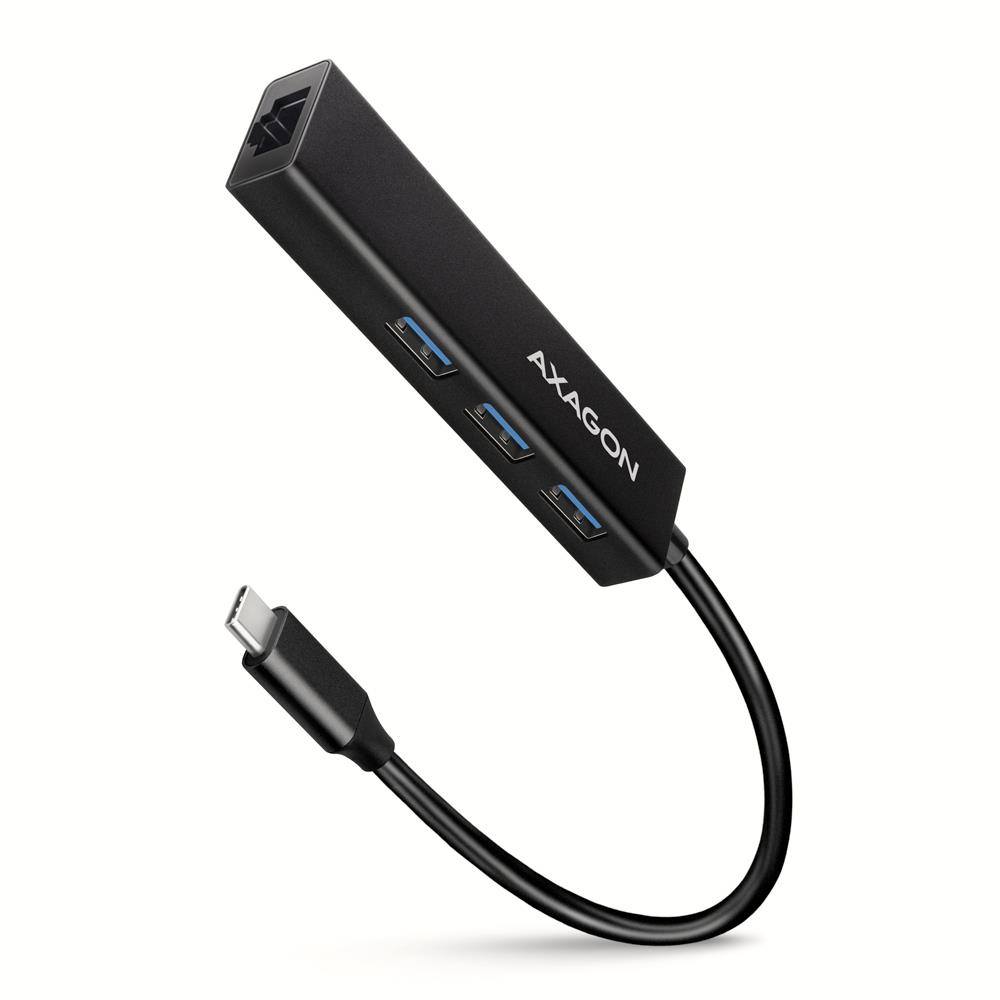 I/O HUB USB-C 4PORT GLAN/0.2M HMC-GL3A AXAGON - Pilt 3