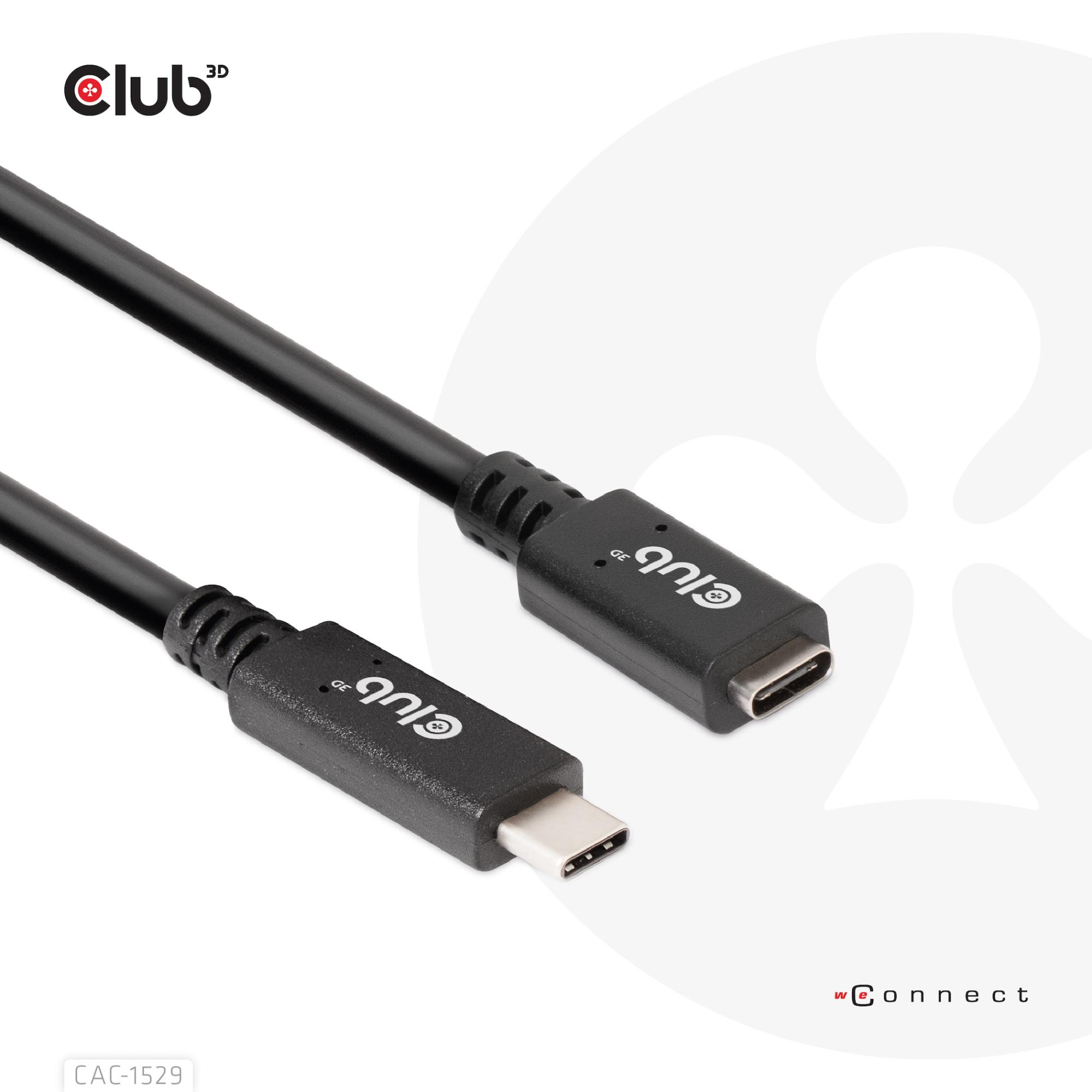 CABLE USB-C TO USB-C 2M/M/F CAC-1529 CLUB3D - Image 3
