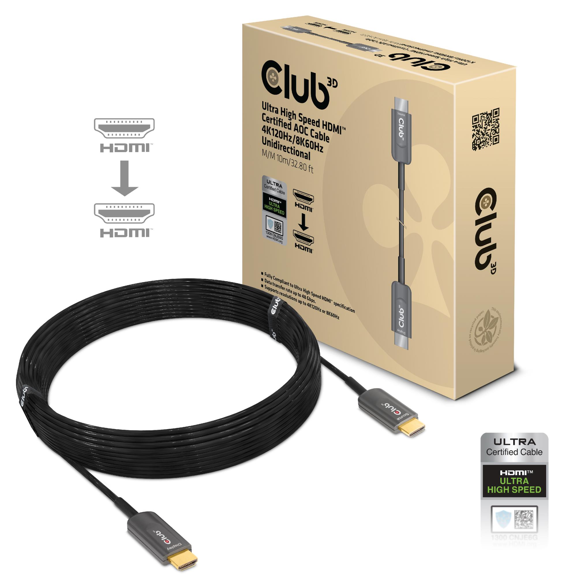 CABLE HDMI HIGH SPEED 10M/M/M CAC-1376 CLUB3D — изображение 7
