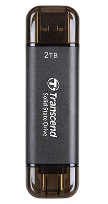 External SSD|TRANSCEND|ESD310C|2TB|USB-C|USB|3D NAND|Write speed 950 MBytes/sec|Read speed 1050 MBytes/sec|TS2TESD310C