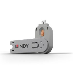 USB PORT BLOCKER KEY/ORANGE 40623 LINDY