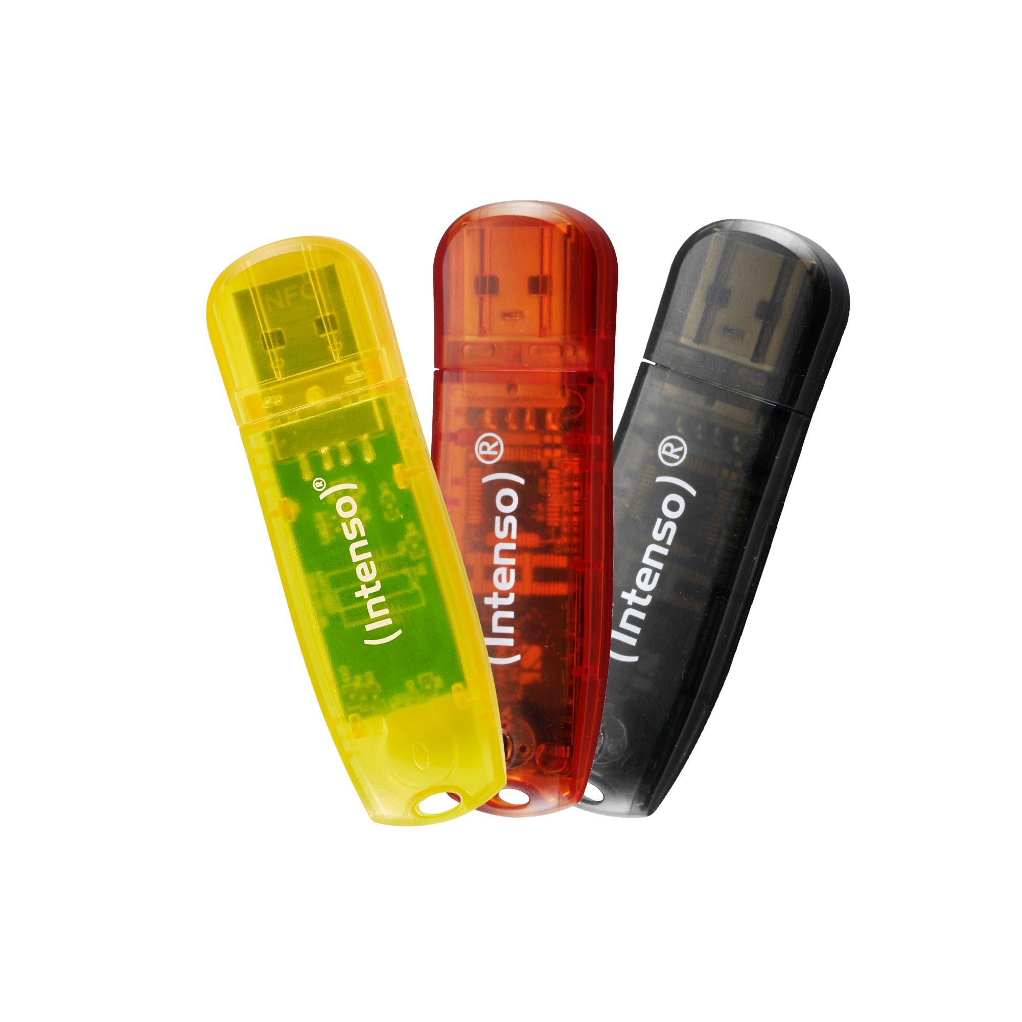 MEMORY DRIVE FLASH USB2 3X32GB/RAINBOW 3502483 INTENSO - Pilt 5
