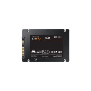 SSD|SAMSUNG|870 EVO|250GB|SATA|MLC|Write speed 530 MBytes/sec|Read speed 560 MBytes/sec|2,5"|TBW 150 TB|MTBF 1500000 hours|MZ-77E250B/EU
