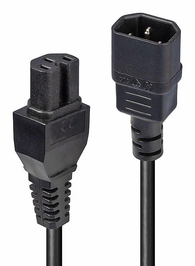 CABLE POWER C14 TO C15/2M 30314 LINDY - Pilt 3