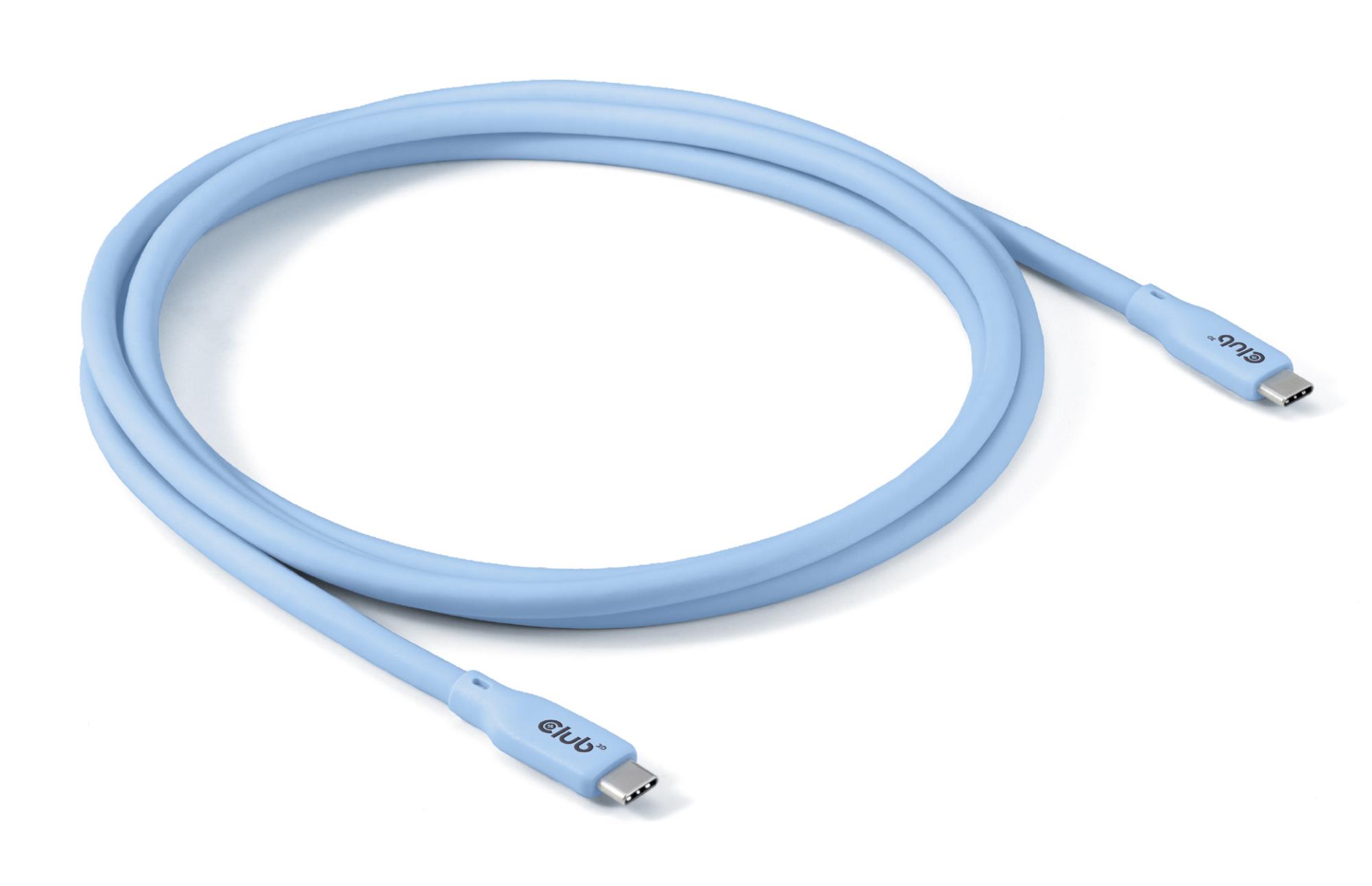 CABLE USB-C TO USB-C 2M/M/M BLUE CAC-3003 CLUB3D - Image 3
