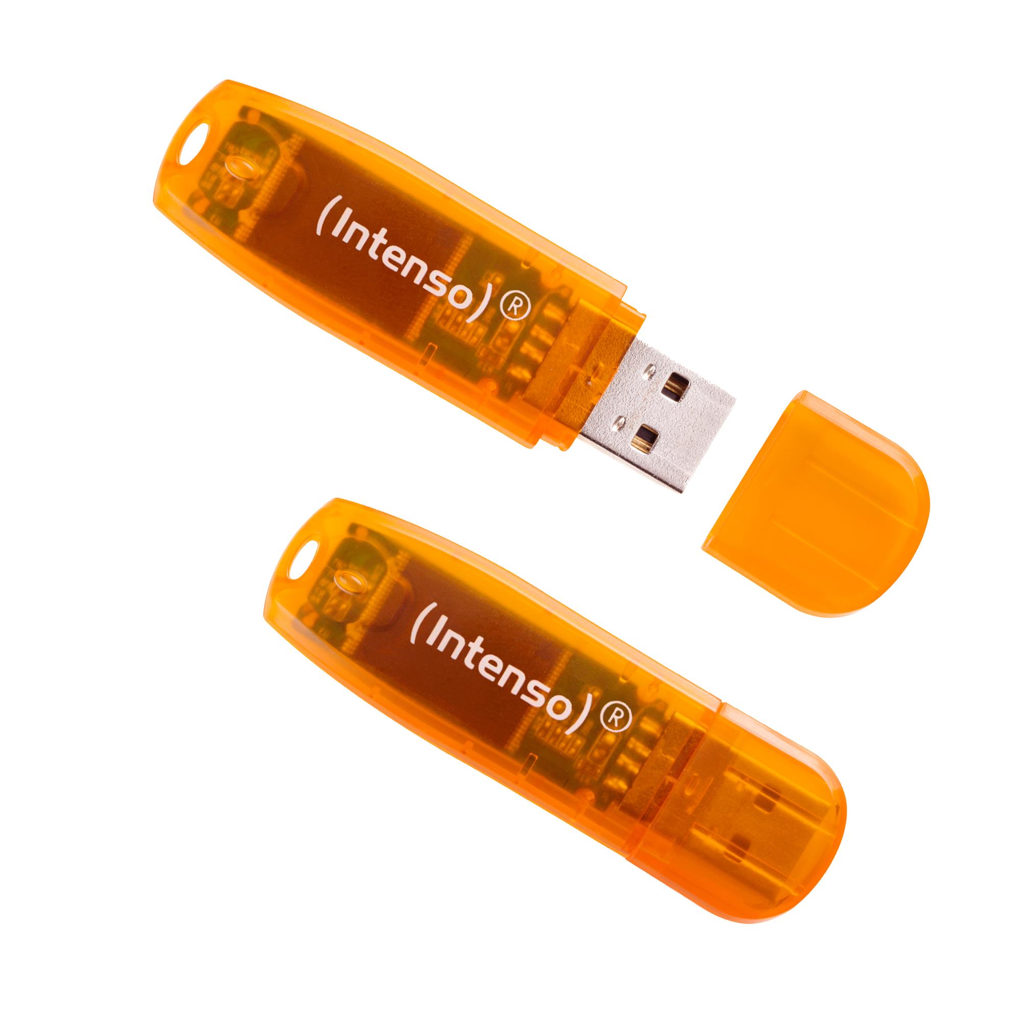 MEMORY DRIVE FLASH USB2 2X64GB/RAINBOW 3502492 INTENSO - Pilt 3