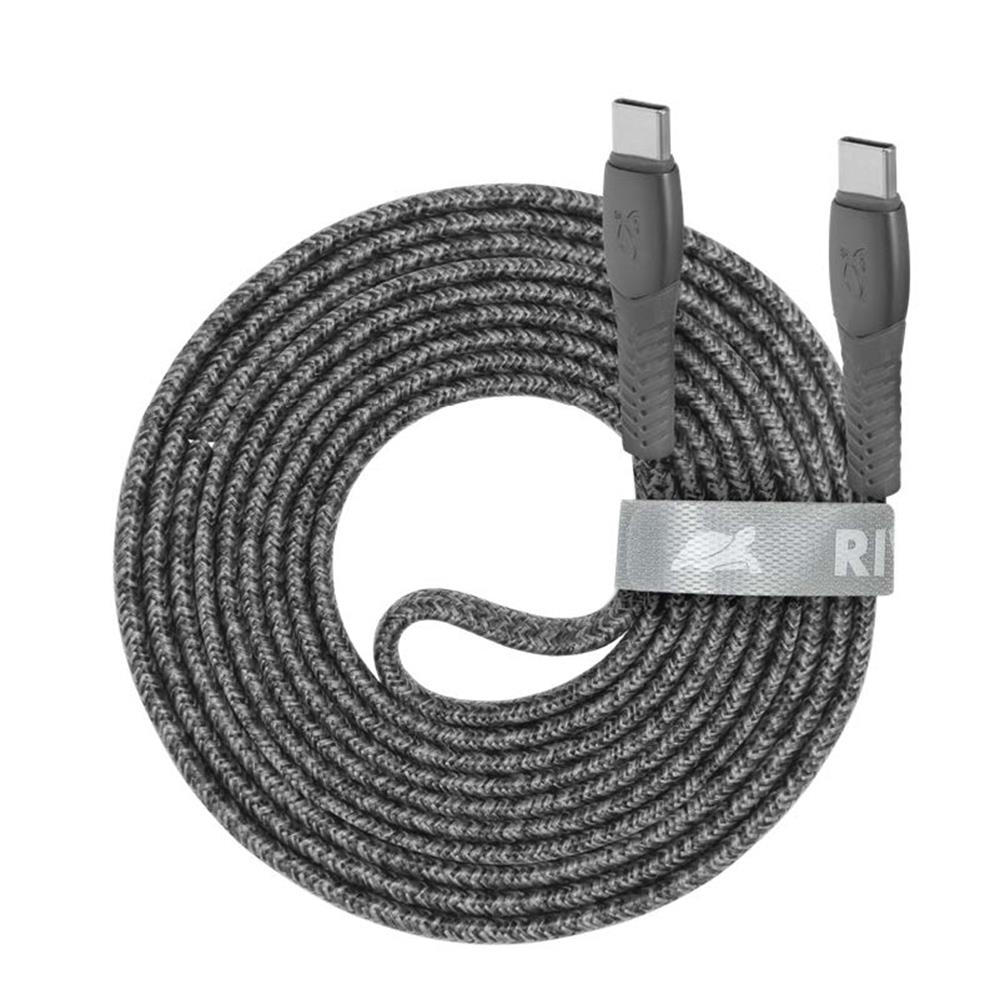CABLE USB-C TO USB-C 2.1M/GREY PS6105 GR21 RIVACASE - Pilt 3
