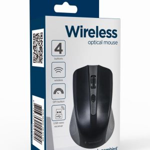 MOUSE USB OPTICAL WRL GREY/BLACK MUSW-4B-04-GB GEMBIRD