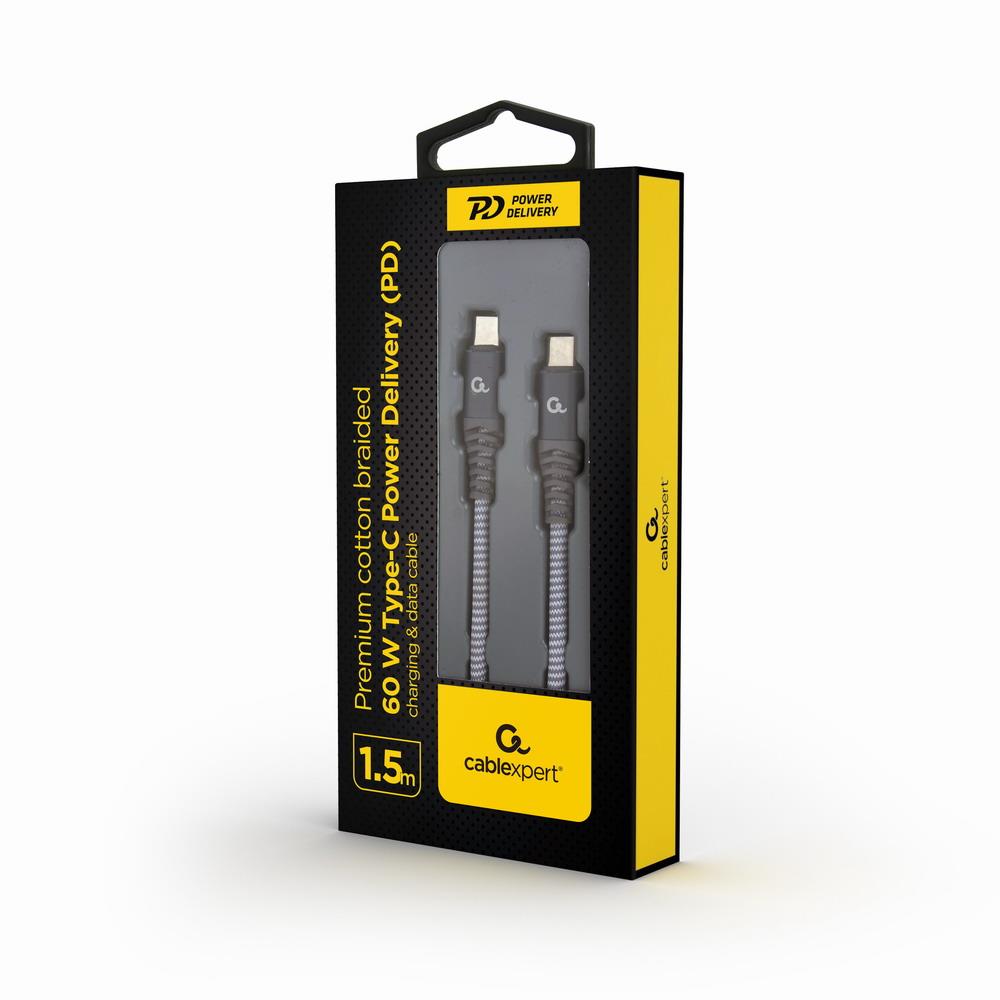 CABLE USB-C PD 1.5M/CC-USB2B-CMCM60-1.5M GEMBIRD - Pilt 3