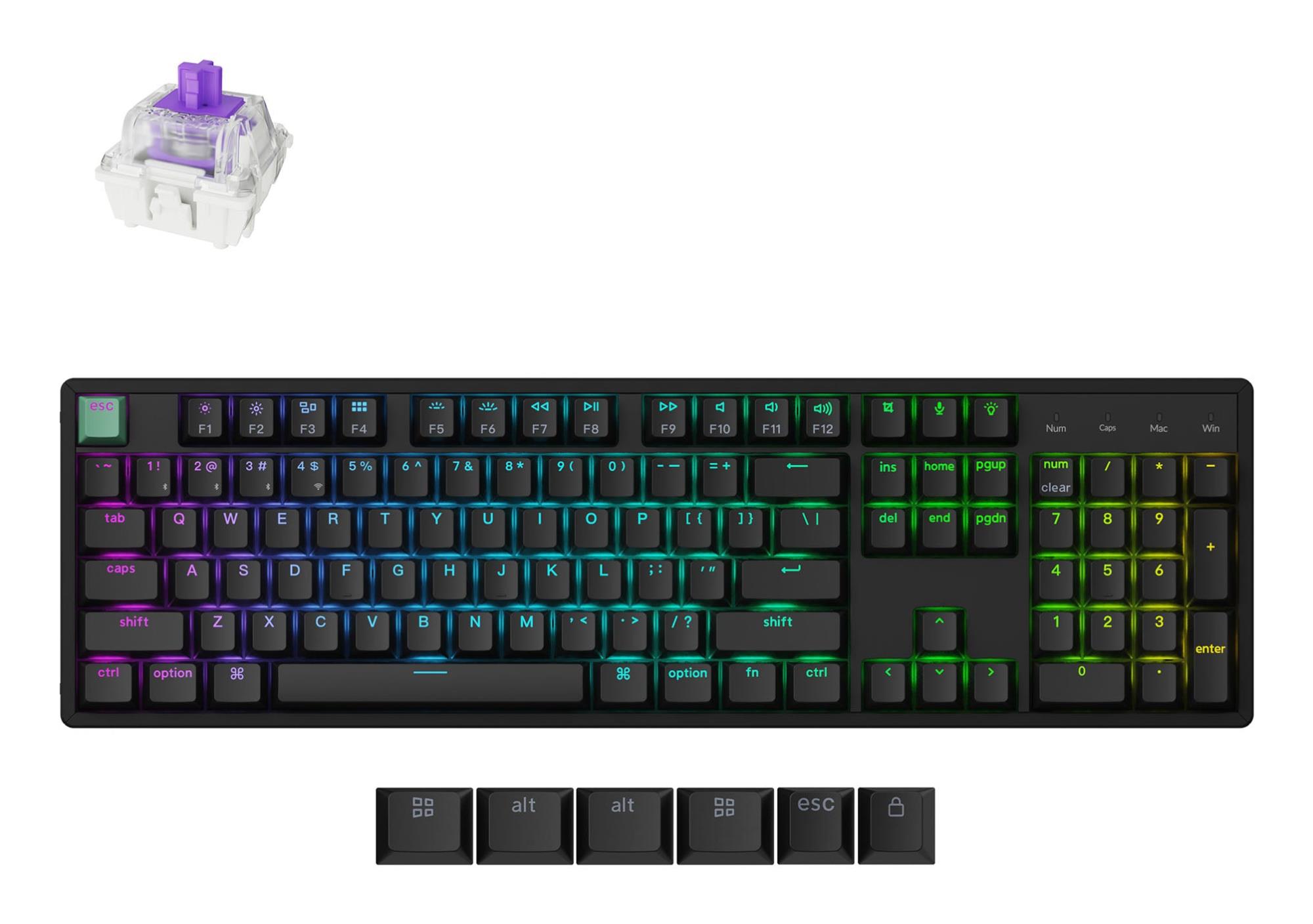 KEYBOARD WRL K10 HE/BLACK K10H-J1 KEYCHRON — изображение 3