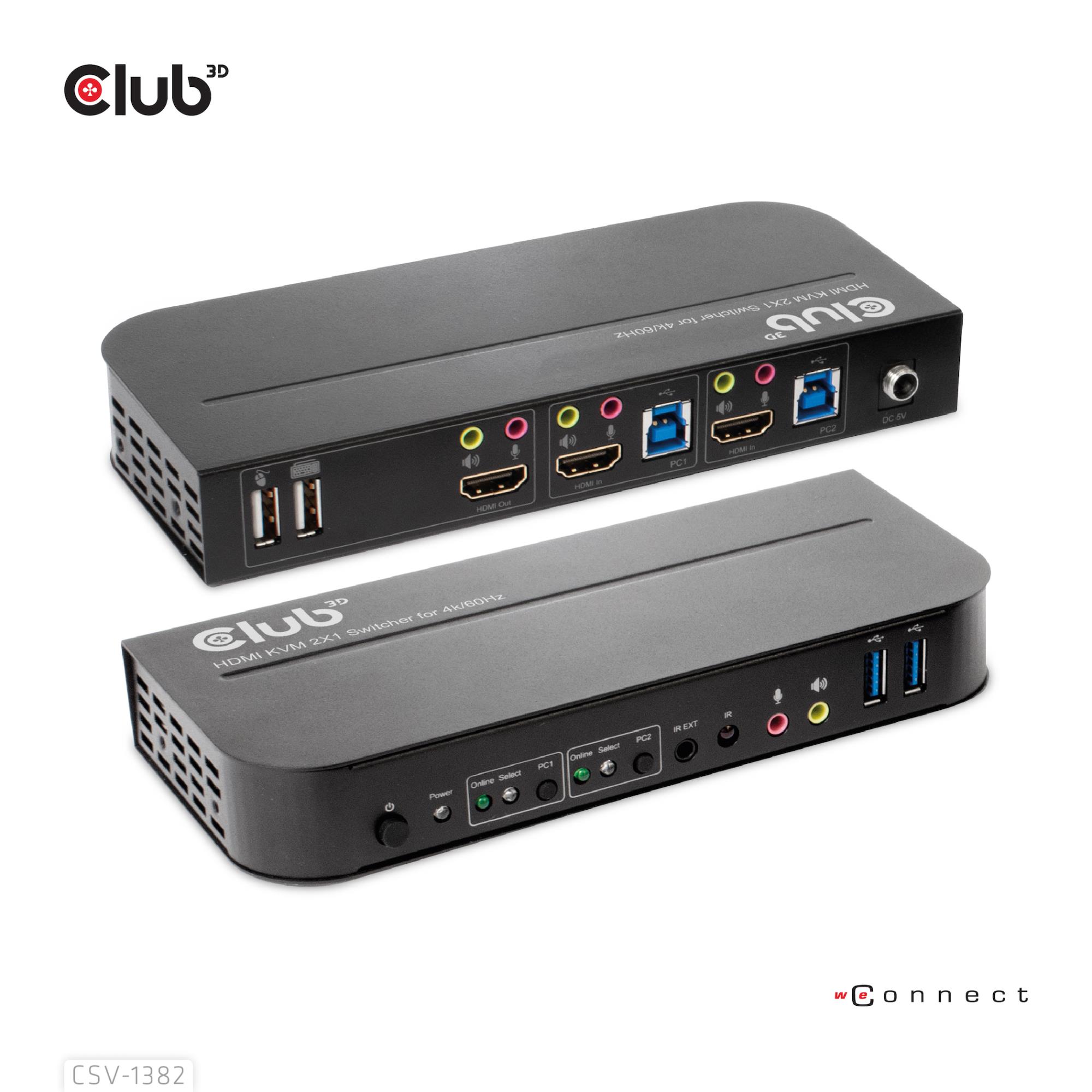 VIDEO SWITCH KVM HDMI 2PORT/CSV-1382 CLUB3D - Image 5
