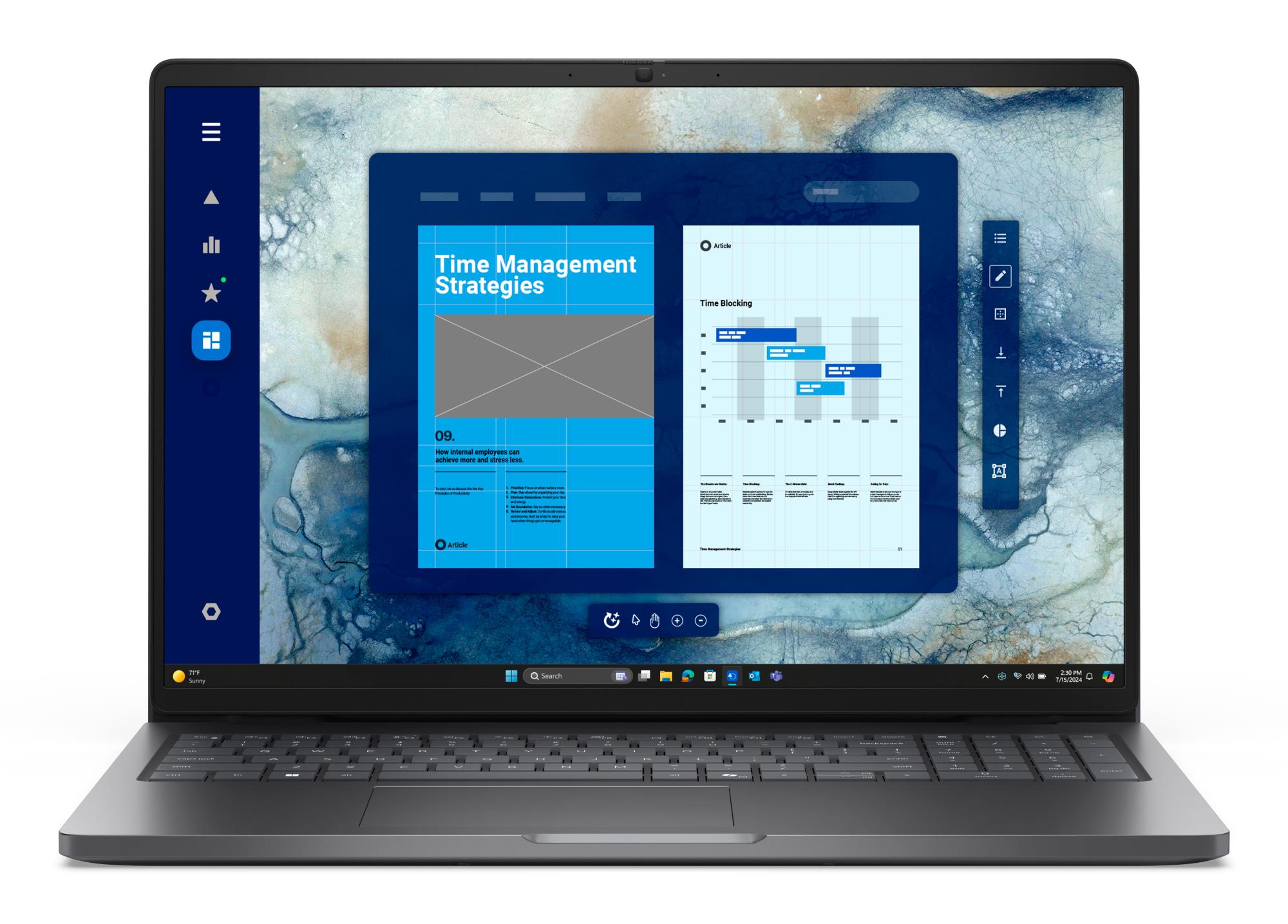 Notebook|DELL|Pro|Pro 16 (PC16250)|CPU Core 3|100U|1200 MHz|16"|RAM 8GB|DDR5|5600 MHz|SSD 512GB|Intel graphics|Integrated|ENG|Windows 11 Pro|1.94 kg|BTO002_PC16250_EMEA - Image 3