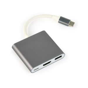 I/O ADAPTER USB-C TO HDMI/USB3/USB-C A-CM-HDMIF-02-SG GEMBIRD