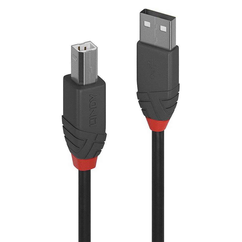 CABLE USB2 A-B 0.5M/ANTHRA 36671 LINDY - Pilt 3