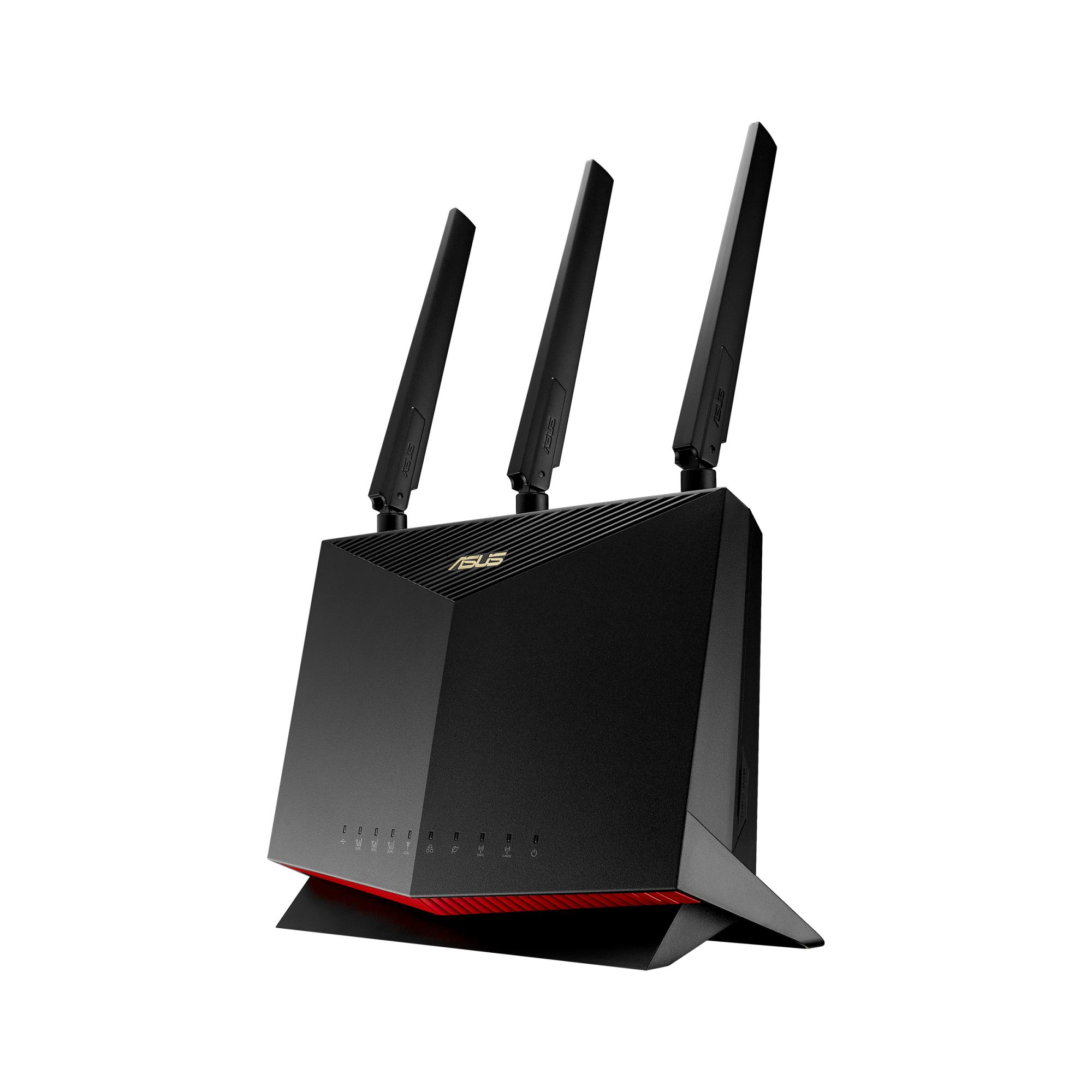 Wireless Router|ASUS|Wireless Router|2600 Mbps|Wi-Fi 5|USB 2.0|1 WAN|4x10/100/1000M|Number of antennas 4|4G-AC86U - Pilt 3