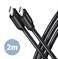 CABLE USB-C TO USB-C 2M 60W/BLACK BUCM3-CM20AB AXAGON - Pilt 4