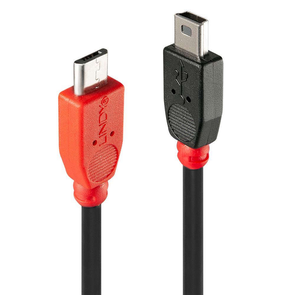 CABLE USB2 MICRO-B TO MINI-B/0.5M 31717 LINDY - Image 3