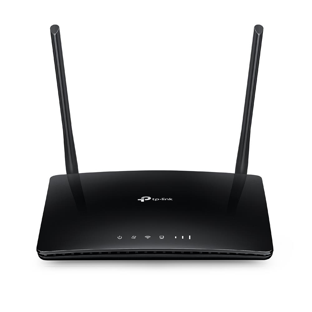 Wireless Router|TP-LINK|300 Mbps Wireless N 4G LTE Router|Wi-Fi 4 (802.11n)|Data speed 300 Mbit/s|Ethernet WAN Yes|SIM card slot Yes|WAN connection type RJ-45|Ethernet LAN Yes|3G Yes|4G Yes|4xLAN ports|TL-MR6400