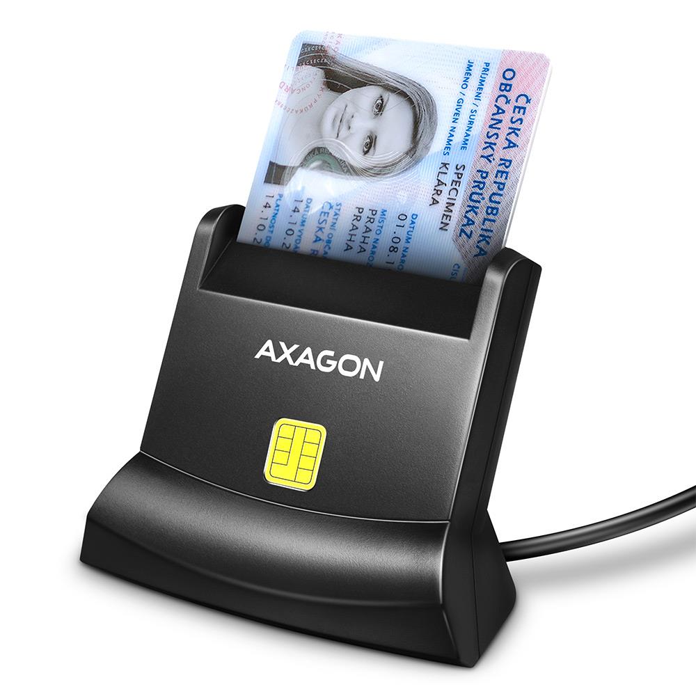 CARD READER STAND SMARTCARD/ID/USB2.0 1.3M CRE-SM4N AXAGON - Image 3