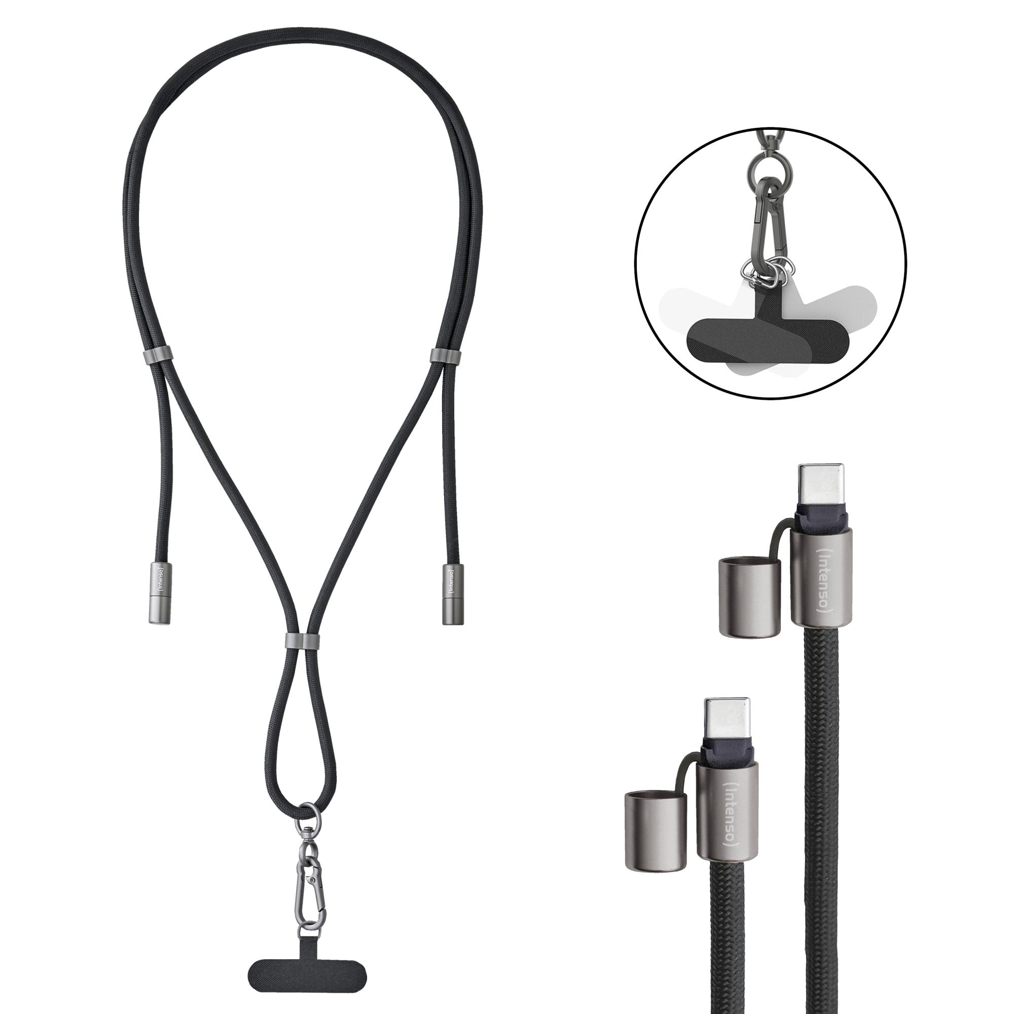CABLE USB-C TO USB-C 1.65M/LANYARD BLACK 7991000 INTENSO — изображение 3