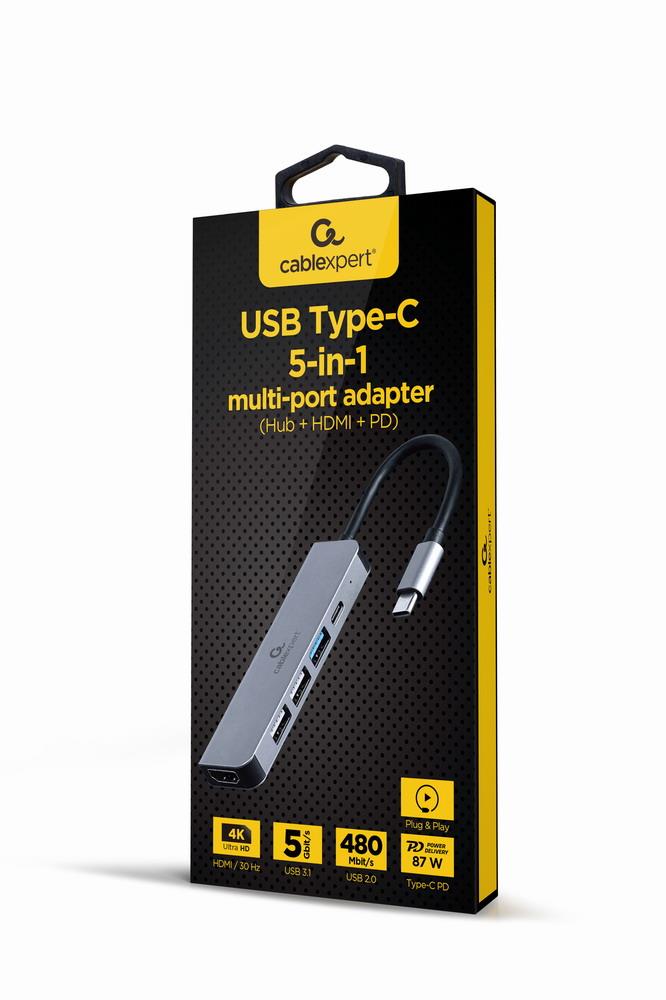 I/O ADAPTER USB-C TO HDMI/USB3/5IN1 A-CM-COMBO5-03 GEMBIRD — изображение 5