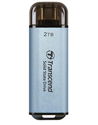 External SSD|TRANSCEND|ESD300|2TB|USB-C|Write speed 950 MBytes/sec|Read speed 1500 MBytes/sec|TS2TESD300C