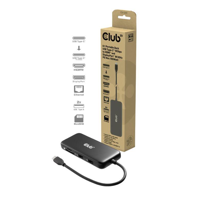 NB ACC DOCKING STATION 8IN1/USB-C 100W CSV-2551 CLUB3D
