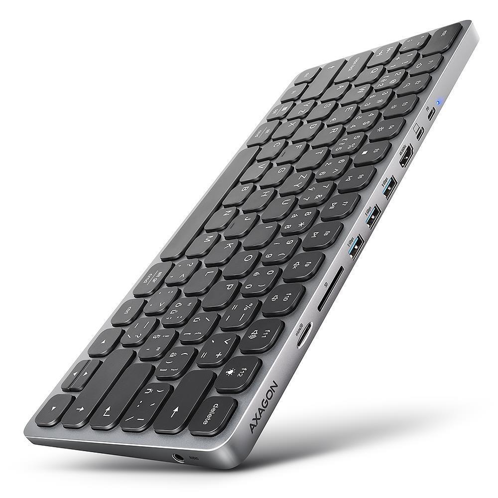KEYBOARD + I/O HUB 9IN1/0.6M HMC-KB-US AXAGON - Image 3