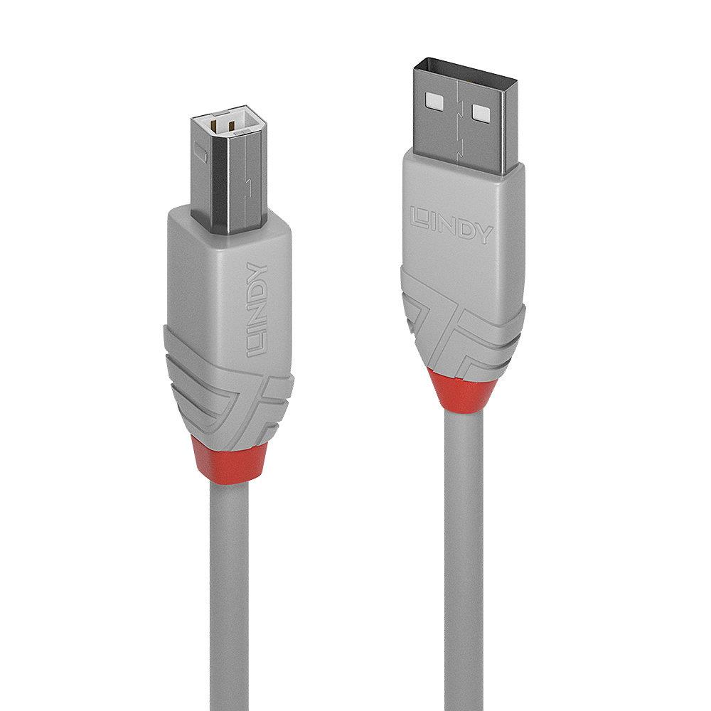 CABLE USB2 A-B 0.5M/ANTHRA GREY 36681 LINDY - Image 3