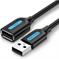 CABLE USB2.0 MALE TO FEMALE/1.5M BLACK CBIBG VENTION — изображение 2