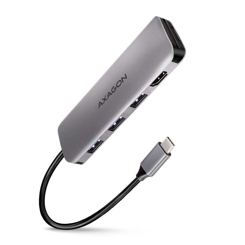 I/O HUB USB-C 5IN1/0.2M HMC-HCR3A AXAGON — изображение 3
