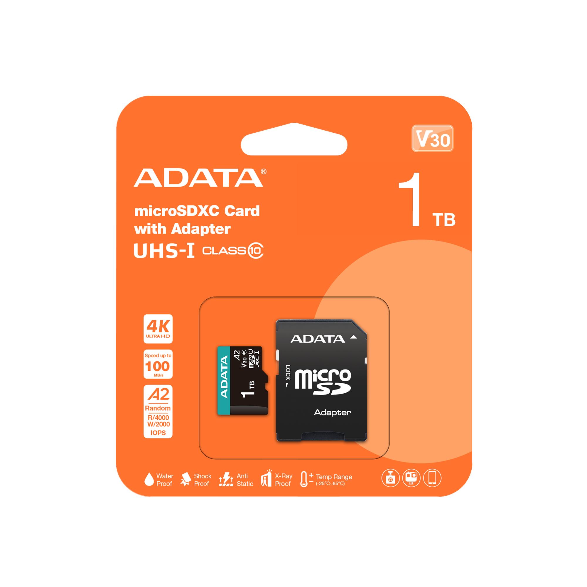 MEMORY MICRO SDXC 1TB W/AD./AUSDX1TUI3V30SA2-RA1 ADATA - Image 3