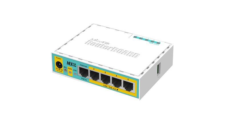 NET ROUTER 10/100M 5PORT HEX/POE LITE RB750UPR2 MIKROTIK — изображение 3