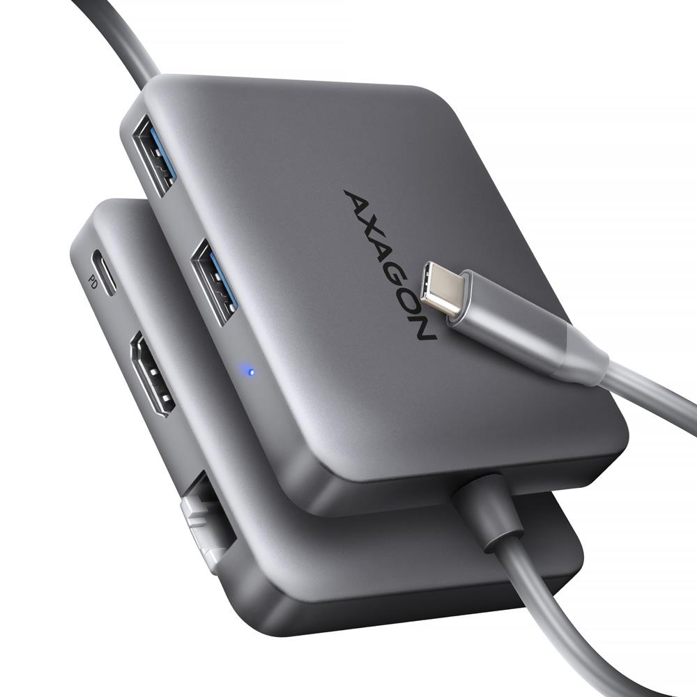 I/O HUB USB-C 5IN1 5GBPS/0.2M HMC-5HL AXAGON - Pilt 3