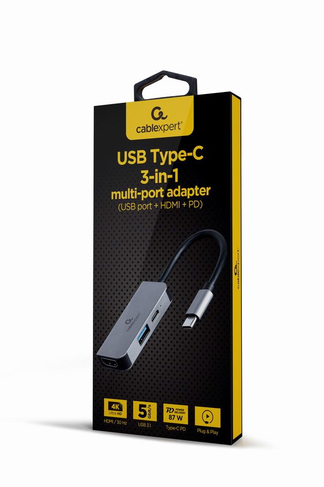 I/O ADAPTER USB-C TO HDMI/USB3/3IN1 A-CM-COMBO3-02 GEMBIRD — изображение 3