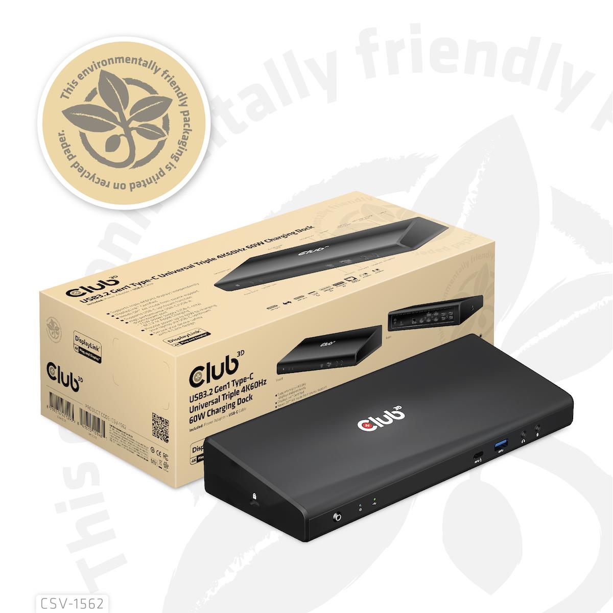 NB ACC DOCKING STATION/USB-C 60W CSV-1562 CLUB3D - Pilt 5