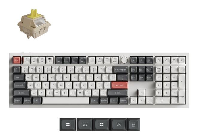 KEYBOARD WRL Q6 ULTRA/WHITE Q6U-P4 KEYCHRON - Image 3