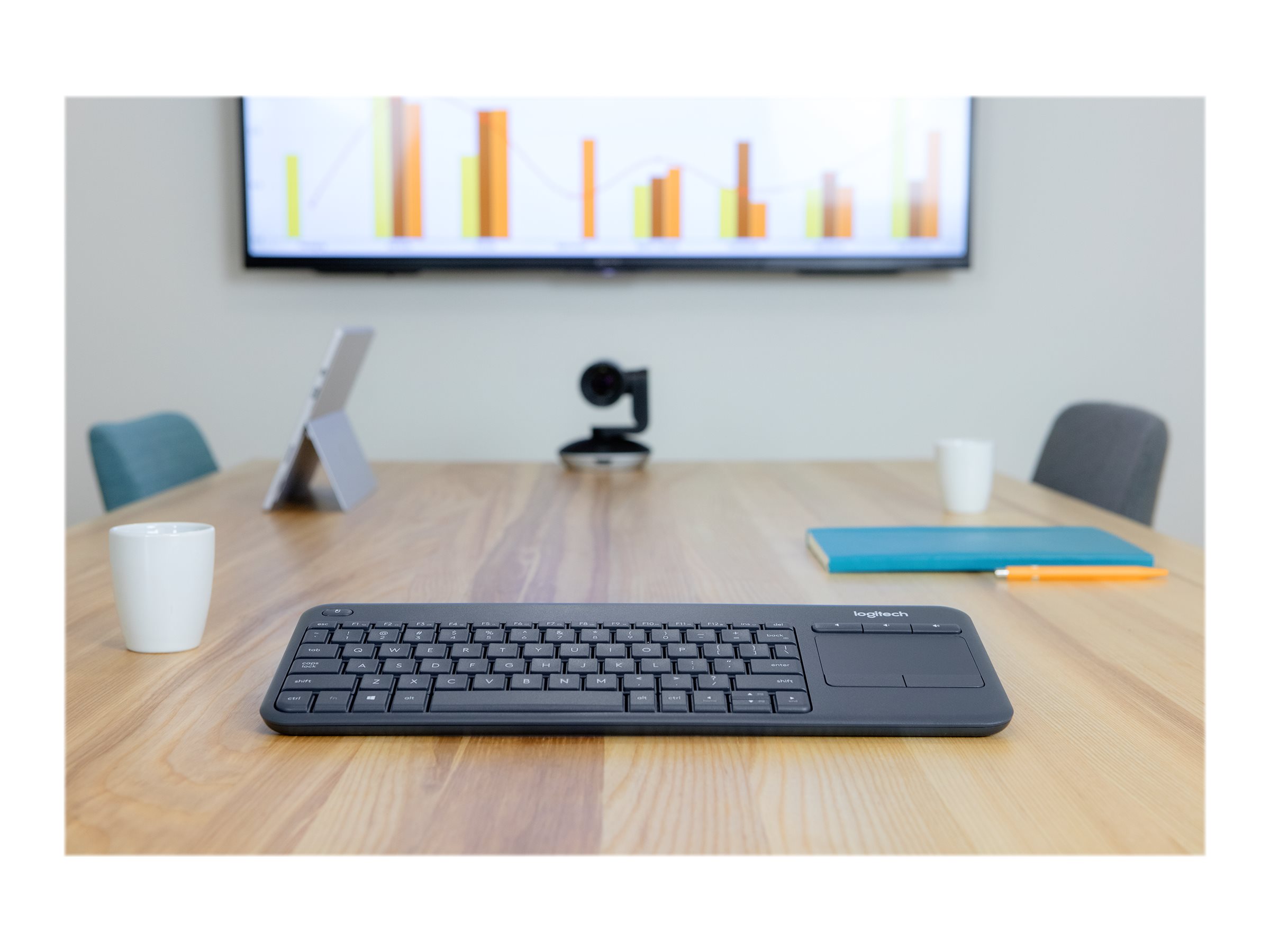 LOGI K400 Plus Touch Keyboard black(PAN) - Pilt 6