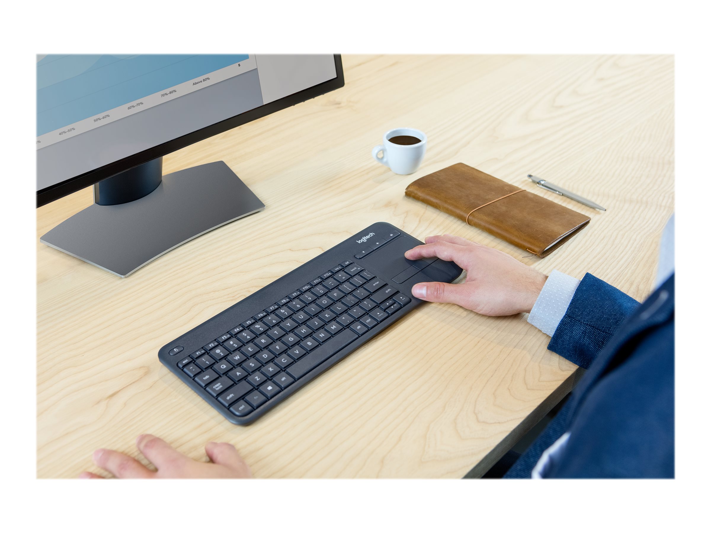 LOGI K400 Plus Touch Keyboard black(PAN) - Pilt 4