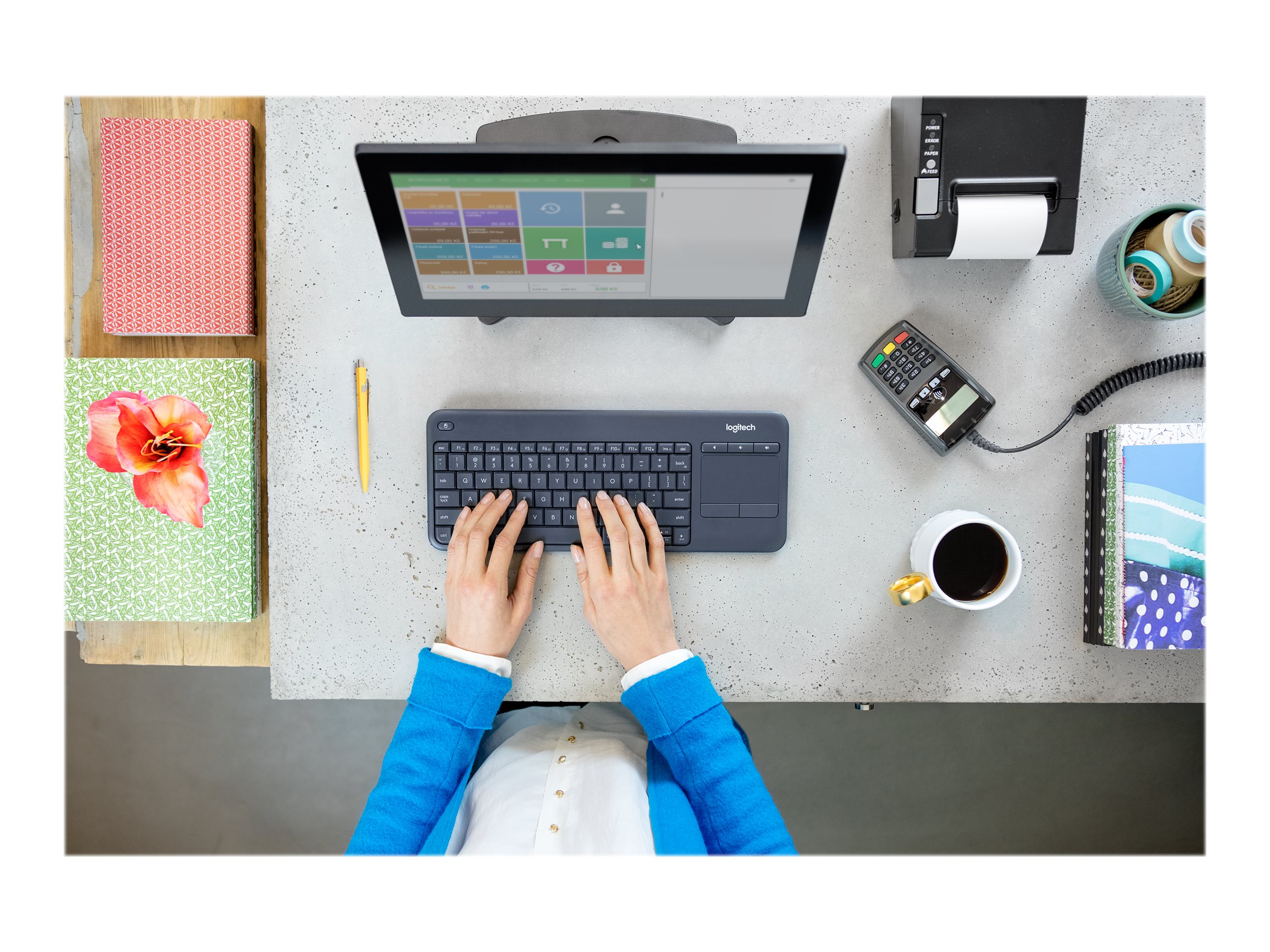 LOGI K400 Plus Touch Keyboard black(PAN) - Pilt 2