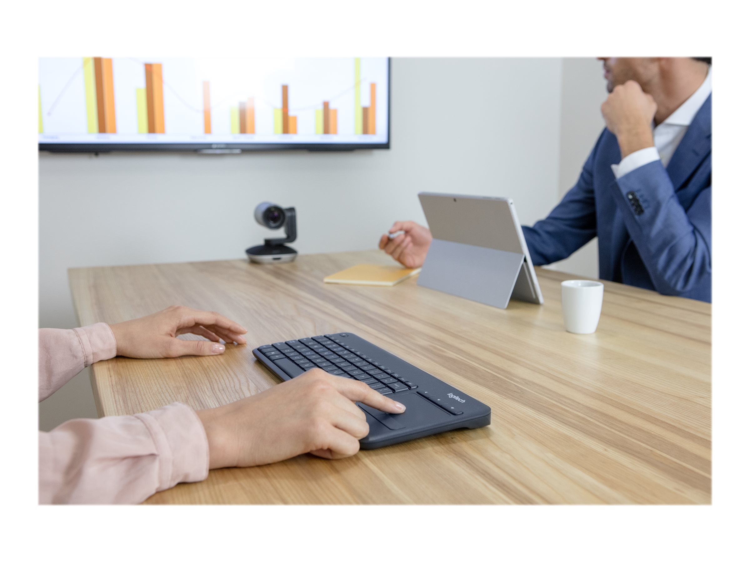 LOGI K400 Plus Touch Keyboard black(PAN) - Pilt 3