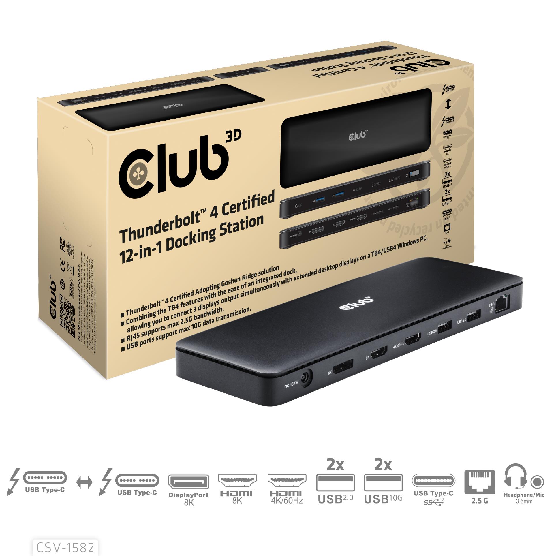 NB ACC DOCKING STATION 12IN1/THUNDERBOLT CSV-1582 CLUB3D - Image 59