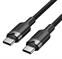 CABLE USB-C TO USB-C/1M BLACK TRDBF VENTION — изображение 2