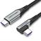 CABLE USB-C TO USB-C R.ANGLE/1M GRAY TAKHF VENTION - Image 2
