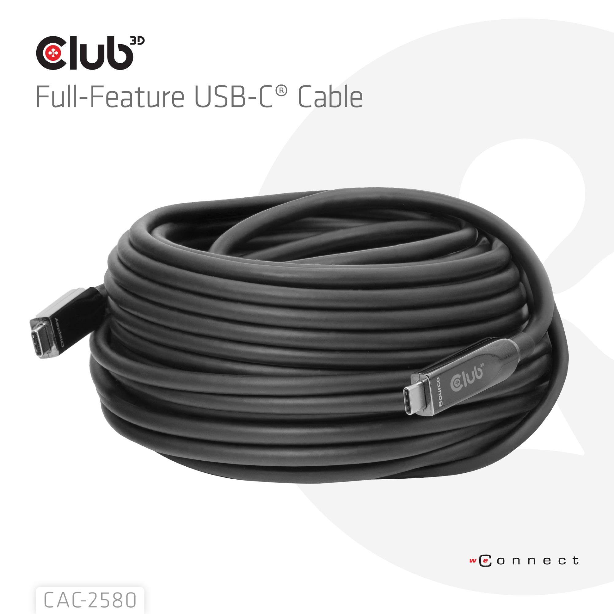 CABLE USB-C 15M/M/M CAC-2580 CLUB3D — изображение 13