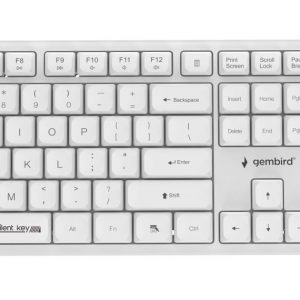 KEYBOARD +MOUSE WRL ENG/WHITE KBS-WMS-01-W GEMBIRD