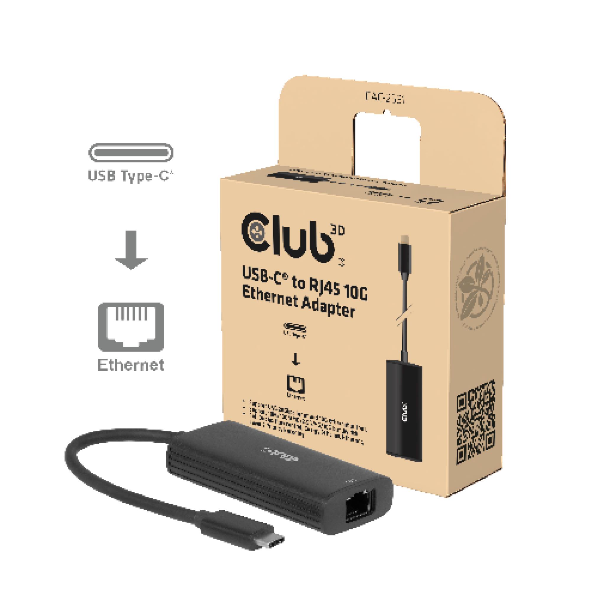 I/O ADAPTER USB-C TO RJ45/10G M/F CAC-2531 CLUB3D - Pilt 3